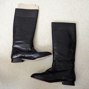 J Crew Black Leather Riding Boot, 11